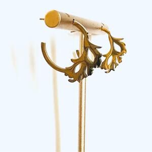 Gold Baroque Hoop Earrings